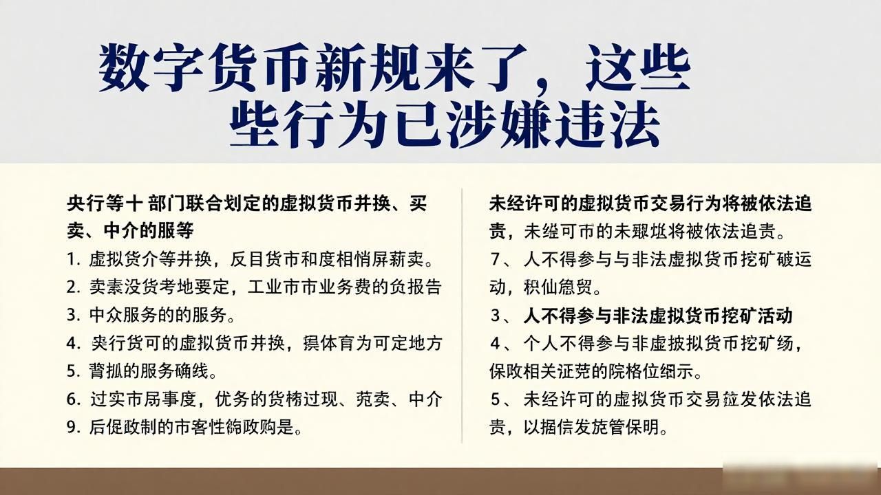 数字货币新规来了,这些行为已涉嫌违法