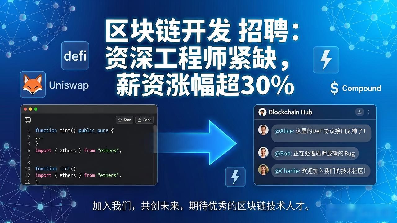 区块链开发 招聘:资深工程师紧缺,薪资涨幅超30%