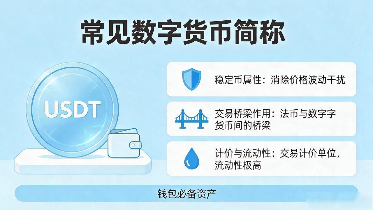 常见数字货币简称大全