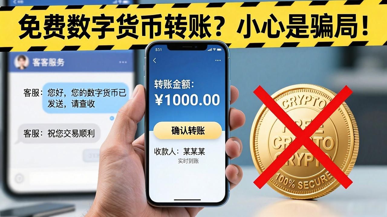 免费数字货币转账？小心是骗局！