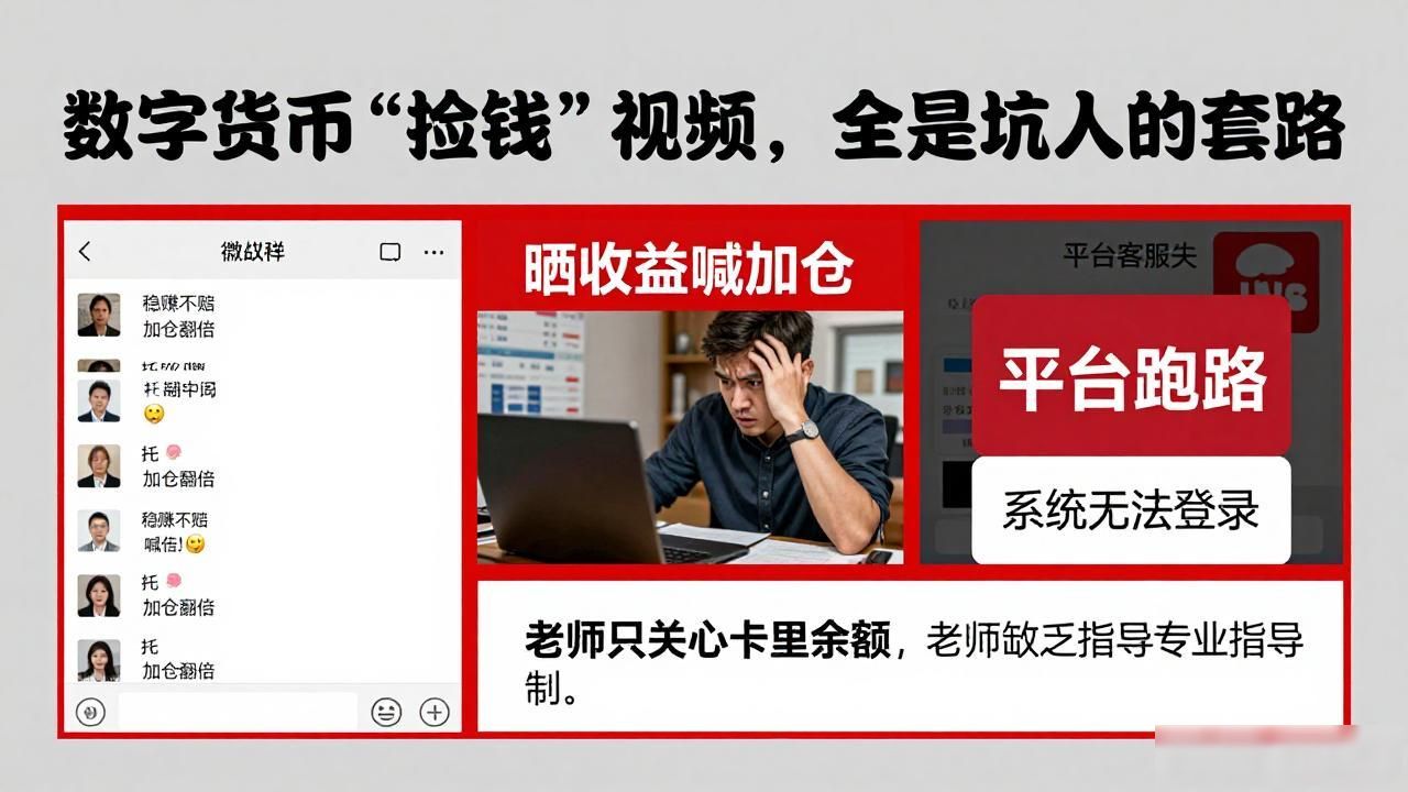 数字货币“捡钱”视频，全是坑人的套路